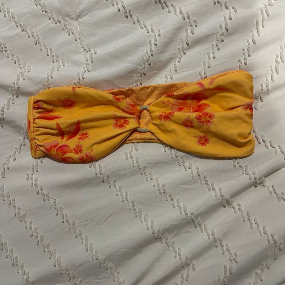 Yellow and Orange Floral Bow Hair Accessory
